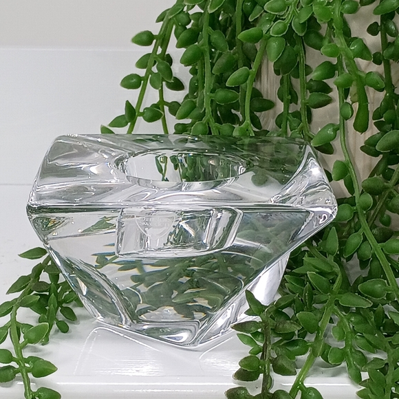 Orrefors Kostaboda Clear Crystal Votive Candle Holder - Picture 3 of 6
